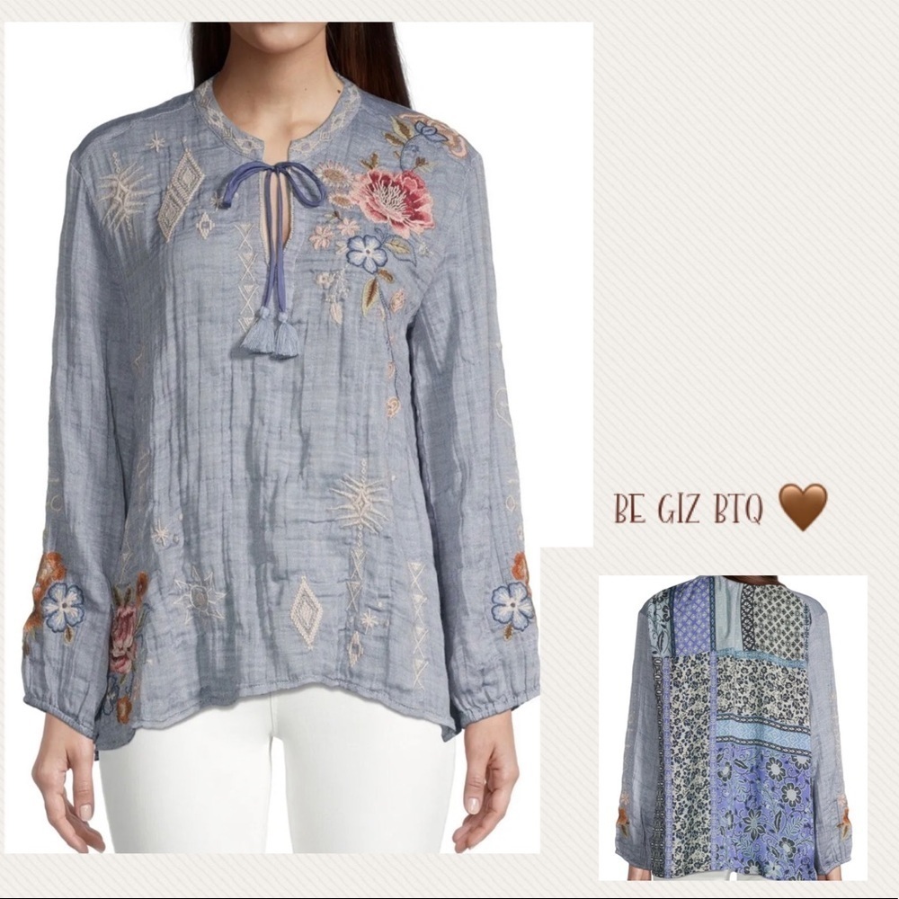 🔥🔥🔥 Clearance Sale JOHNNY WAS BLOUSE LARGE Reduced Buy Now & Save - Picture 3 of 14